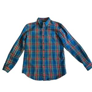 L.L. Bean Men's Scotch Plaid Flannel Shirt Slightly Fitted Medium